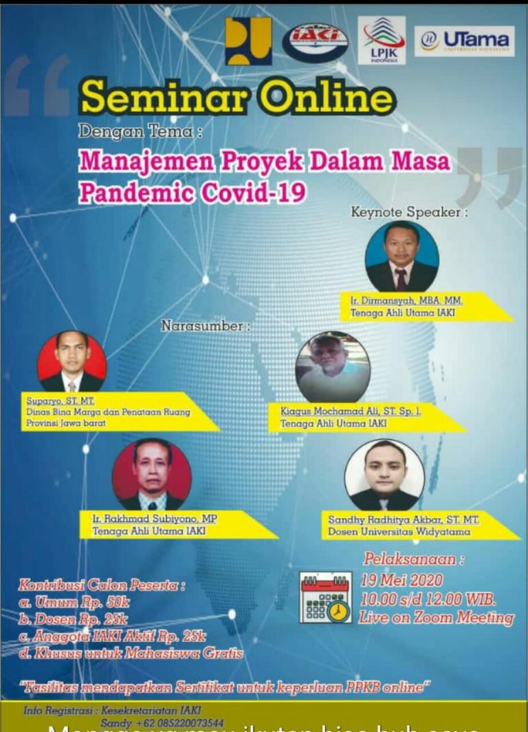 Webinar Manajemen Proyek Pada Masa Pandemic Covid-19